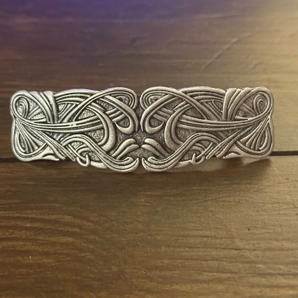 Silver Hair Clip Barette - Picture 1 of 3